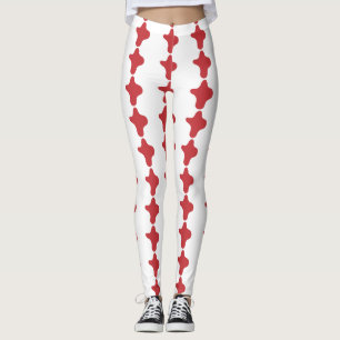 Motif Red Corner personnalisé Leggings modernes