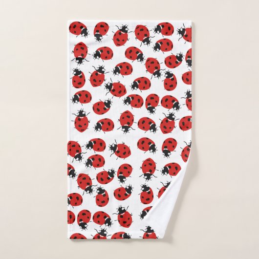 Motif Red Ladybug (Serviette à main)
