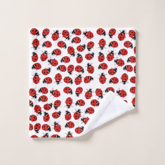 Motif Red Ladybug (Gant de toilette)