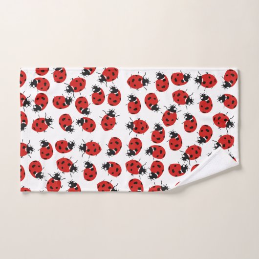 Motif Red Ladybug (Serviette à main)