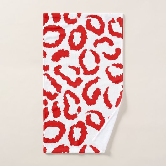 Motif Red Leopard (Serviette à main)