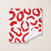 Motif Red Leopard (Gant de toilette)