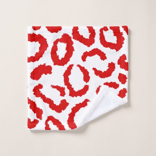 Motif Red Leopard (Gant de toilette)