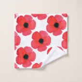 Motif Red Poppy (Gant de toilette)