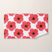 Motif Red Poppy (Serviette à main)