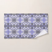 Motif Répété Abstrait Bouclé Blanc Noir Violet  (Serviette à main)