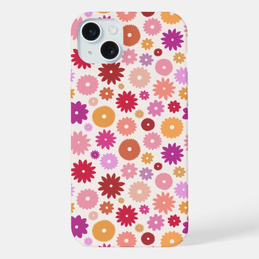 Motif Répété de Fleurs Colorées (Verso)