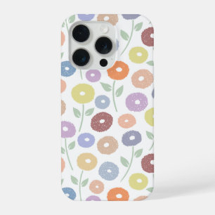 Motif Répété Fleur Floue Pastels sur Blanc
