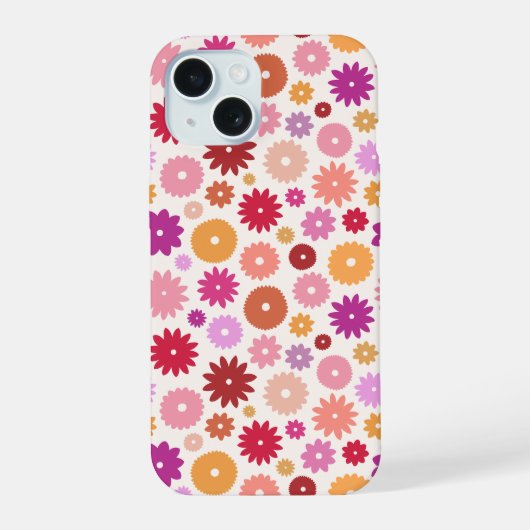 Motif Répétitif de Fleurs Colorées (Verso)