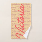 Motif répétitif du nom Victoria (Serviette à main)