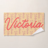 Motif répétitif du nom Victoria (Serviette à main)