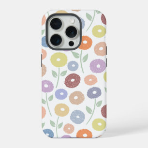 Motif Répétitif Fleur Floue Pastels sur Fond Blanc
