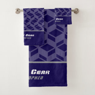 Motif répétitif moderne bleu foncé