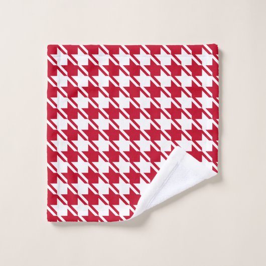Motif répétitif Red Houndstooth (Gant de toilette)