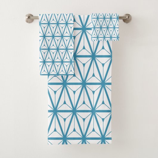 Motif rétro atomique bleu (En situation)