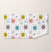 Motif rétro atomique en explosion d'étoile (Serviette à main)