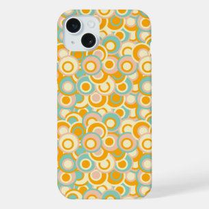 Motif rétro coloré dans des tons pastel orange