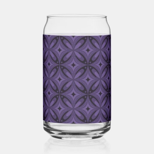 Motif Rétro de Couleur Violet Foncé (Recto)