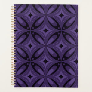 Motif Rétro de Couleur Violet Foncé