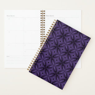 Motif Rétro de Couleur Violet Foncé