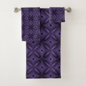 Motif Rétro de Couleur Violet Foncé (En situation)