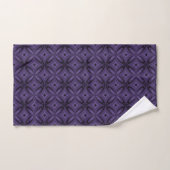 Motif Rétro de Couleur Violet Foncé (Serviette à main)