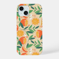 Motif Rétro de Fruit Citrique Orange