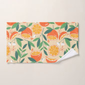 Motif rétro de fruits d'agrumes orange (Serviette à main)