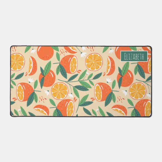 Motif rétro de fruits d'agrumes orange (Recto)