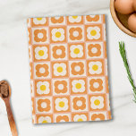 Motif rétro Floral Checker Jaune, orange<br><div class="desc">Ce design abstrait d'inspiration rétro combine des carrés branchés et des fleurs en faisant un damier à fleurs. Parfait pour les amateurs de rétro,  de style vintage.</div>