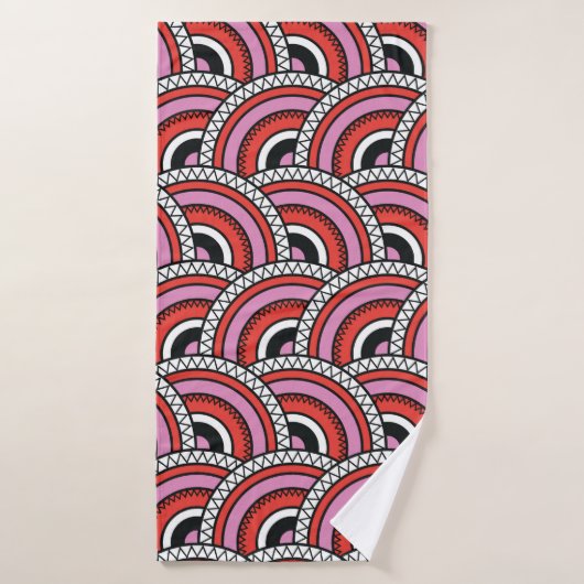 motif rétro géométrique transparent (Serviette de bain)