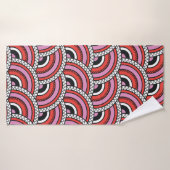 motif rétro géométrique transparent (Serviette de bain)