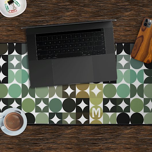 Motif rétro gris noir Turquoise personnalisé