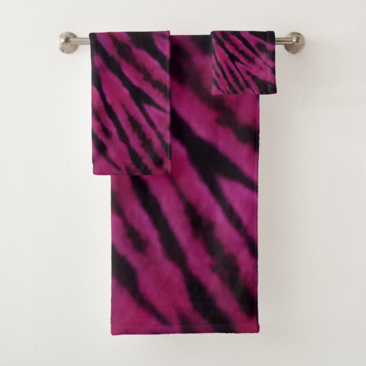 Motif Rétro Hippie Violet Rose Noir Tie-Dye (En situation)