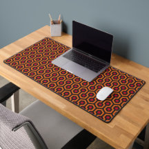 Motif rétro moderne orange rouge Brown Hexagon