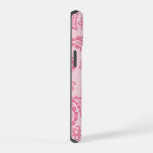 Motif Rétro Paisley Rose Monogramme Moderne (Côté droit)