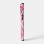 Motif Rétro Paisley Rose Monogramme Moderne (Côté gauche)