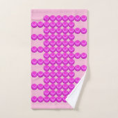 Motif rétro rose dans un style branché (Serviette à main)