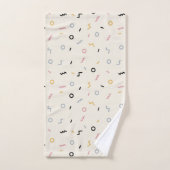Motif Retro Squiggle (Serviette à main)