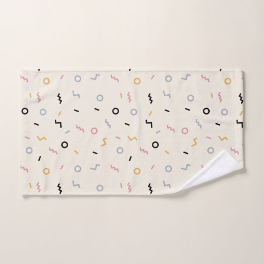 Motif Retro Squiggle (Serviette à main)