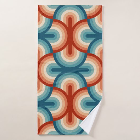 Motif Retro Summer Rainbow Stripes (Serviette de bain)