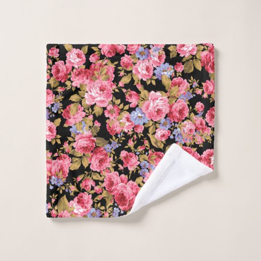 Motif rose (Gant de toilette)