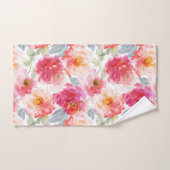 Motif rose Aquarelle Peony (Serviette à main)