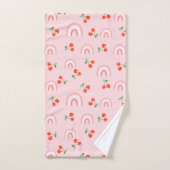 Motif rose arc-en-ciel cerise (Serviette à main)