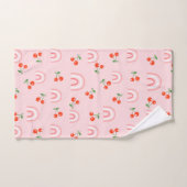 Motif rose arc-en-ciel cerise (Serviette à main)