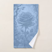 Motif Rose bleu (Serviette à main)