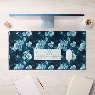 Motif Rose bleu classique