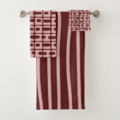 Motif rose bordeaux Abstrait simple (En situation)