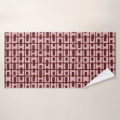 Motif rose bordeaux Abstrait simple (Serviette de bain)