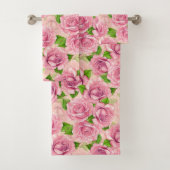 Motif rose d'aquarelle rose (En situation)